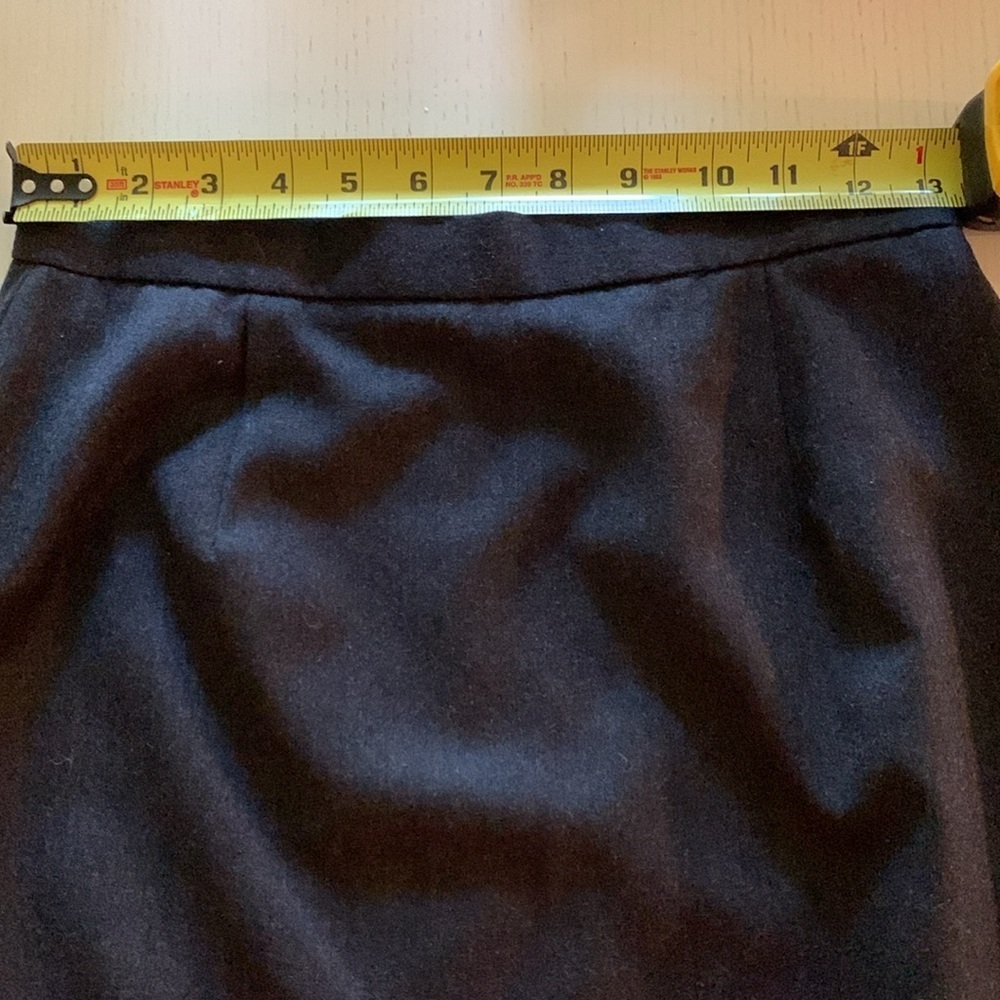 Vintage Burberry Gray Wool Pencil Skirt Sz 6 - Picture 7 of 8